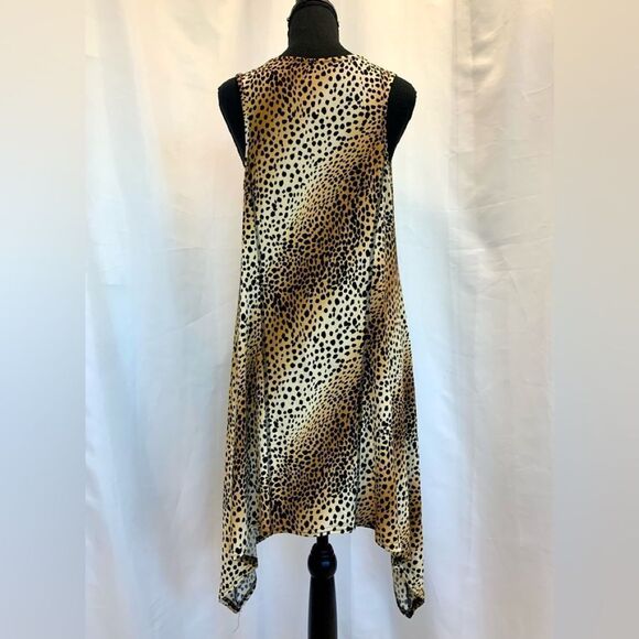 𝅺JOSEPH Ribkoff leopard print sleeveless asymmetrical blouse top Sz 10 NWOT - Picture 4 of 12